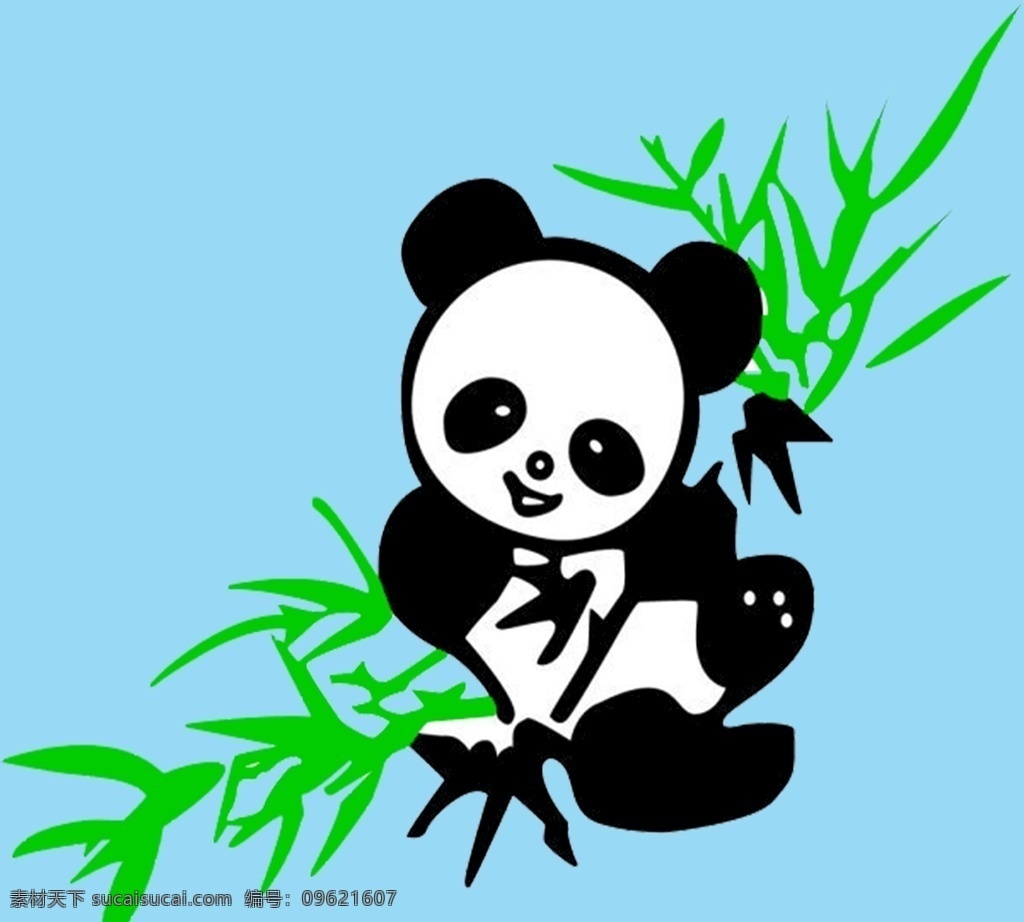 吃 竹子 国宝 大熊猫 吃竹子 动物