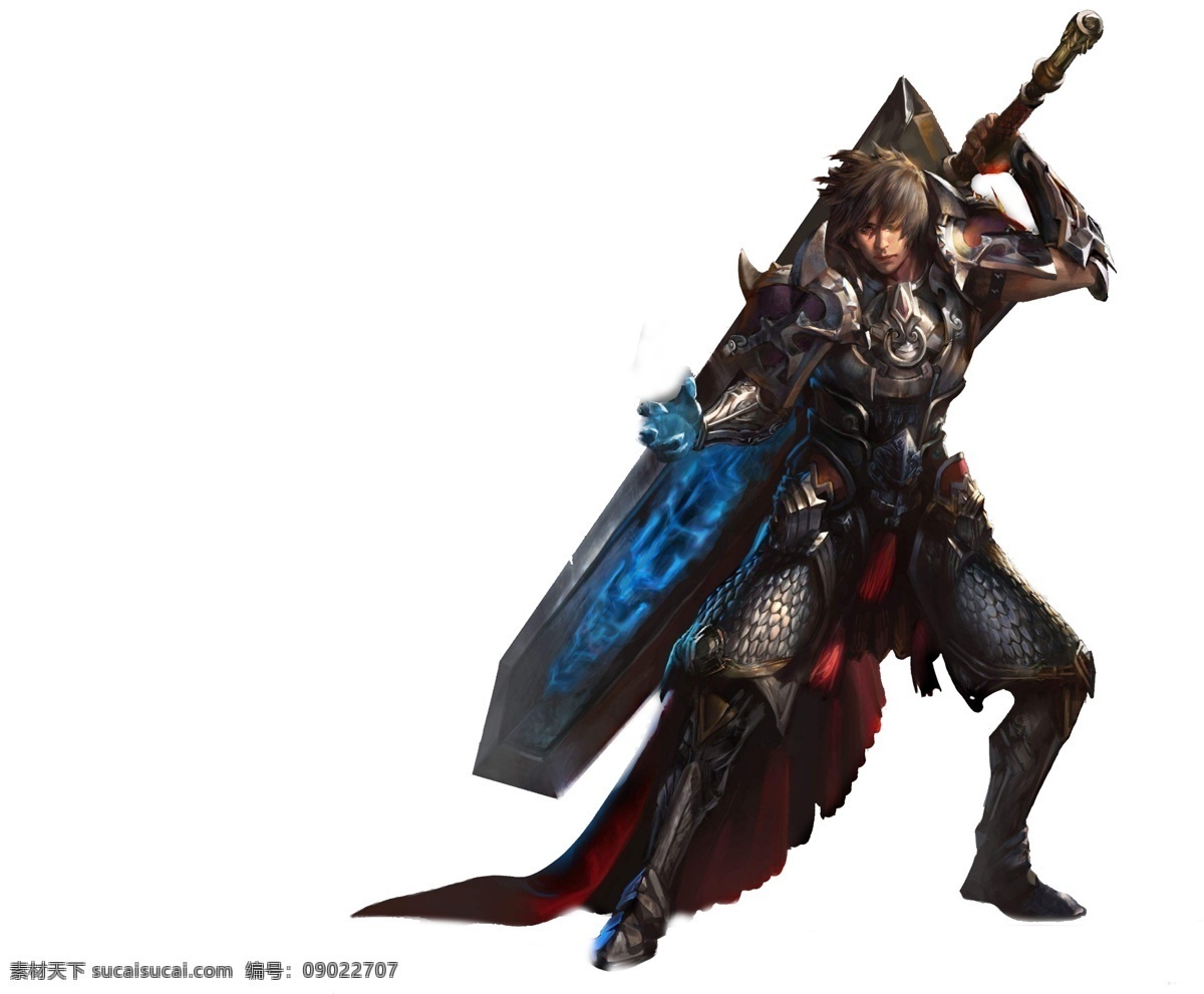 游戏角色 御龙在天 重剑 角色透明图 盔甲 游戏