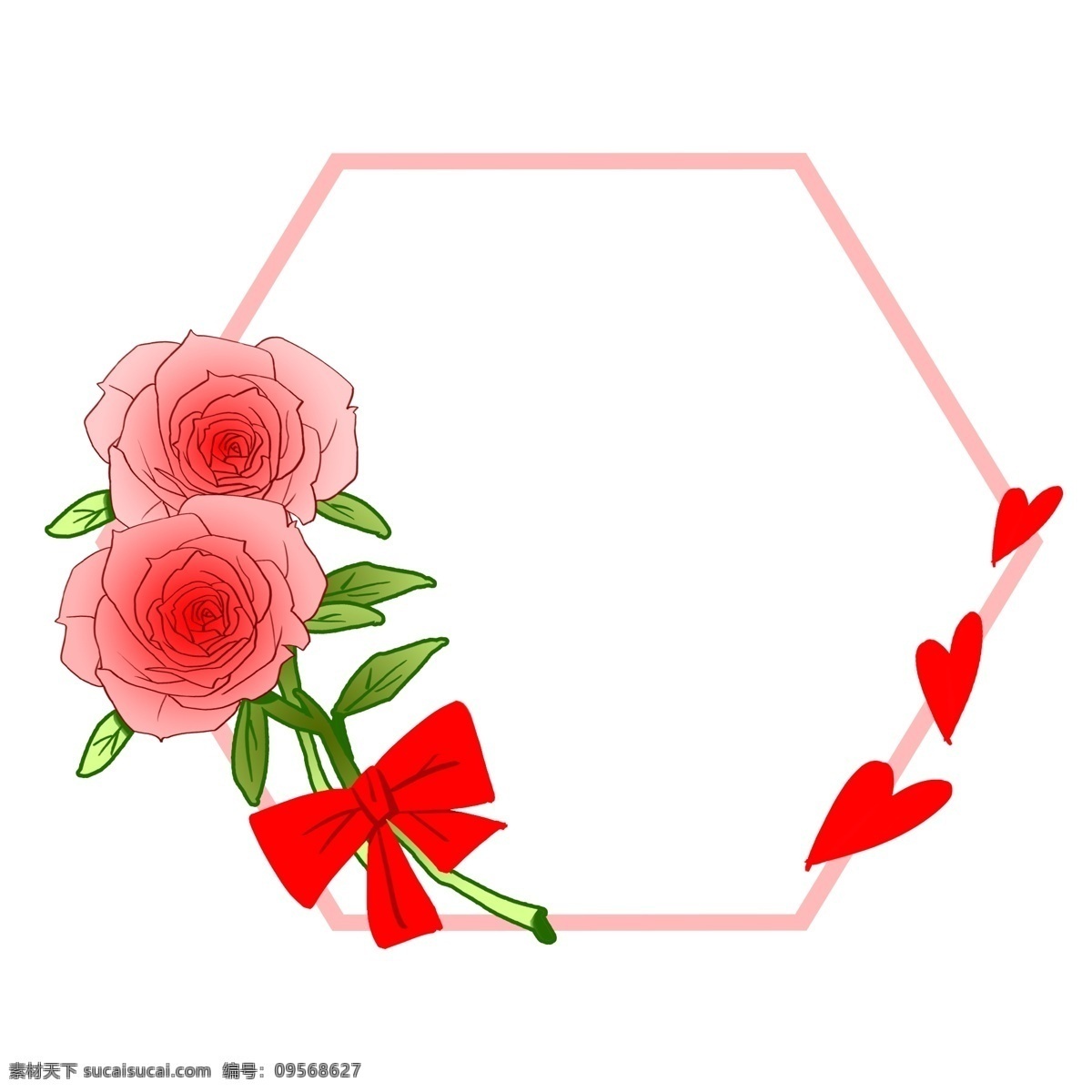 2019 年 浪漫 情人节 个性 边框 2019年 个性清新风 几何图形 浪漫七夕 装饰边框 心愿单 粉嫩 鲜花 214