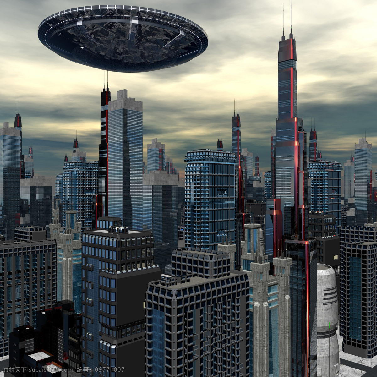 城市 宇宙飛船 ufo 飛碟 科技文明時代 外星人 天外來客 高樓大廈 現(xiàn)代裝飾 現(xiàn)代科技 科學(xué)研究