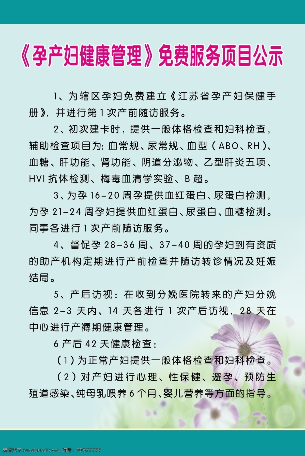 醫(yī)院制度 免費 服務 項目 孕產婦健康 管理