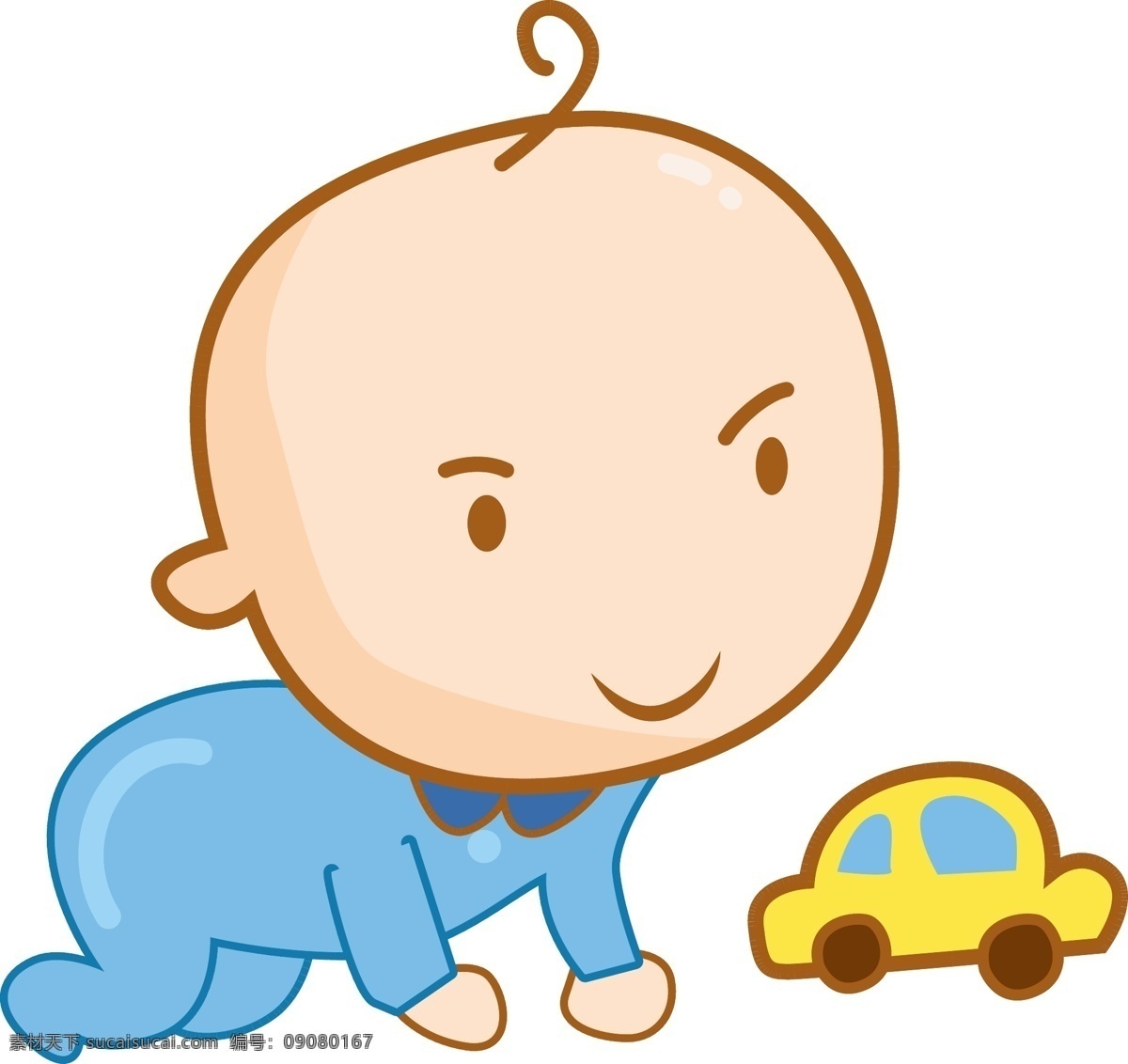 婴儿 小汽车 人物 插画 婴儿人物插画 黄色的小汽车 卡通人物 玩耍的婴儿 婴儿装饰 婴儿插画 卡通婴儿