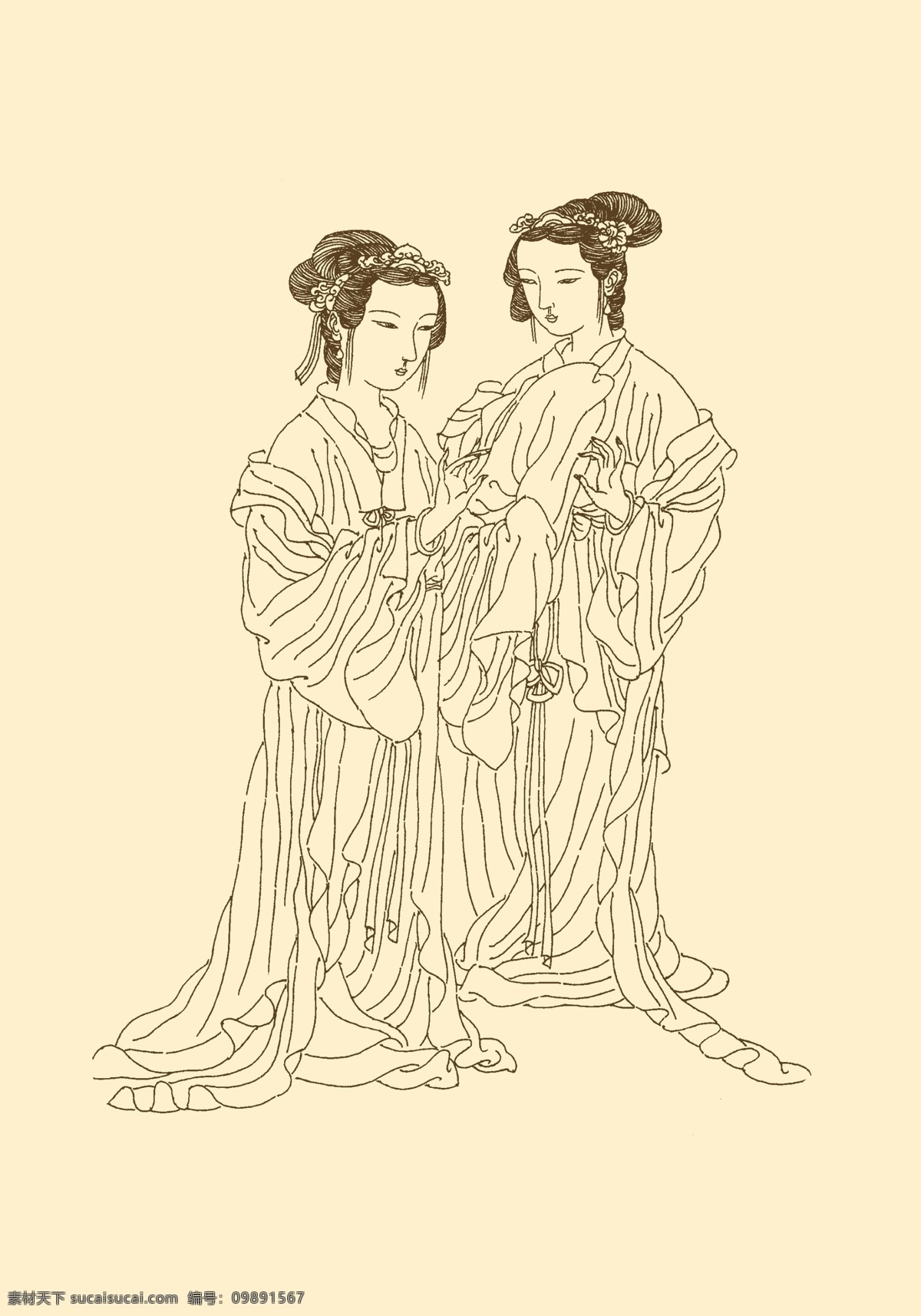 侍女線描 仕女 仕女線描 侍女 白描 線描 國(guó)畫 中國(guó)畫 人物 女性 古典 中國(guó)風(fēng) 傳統(tǒng) 分層 源文件