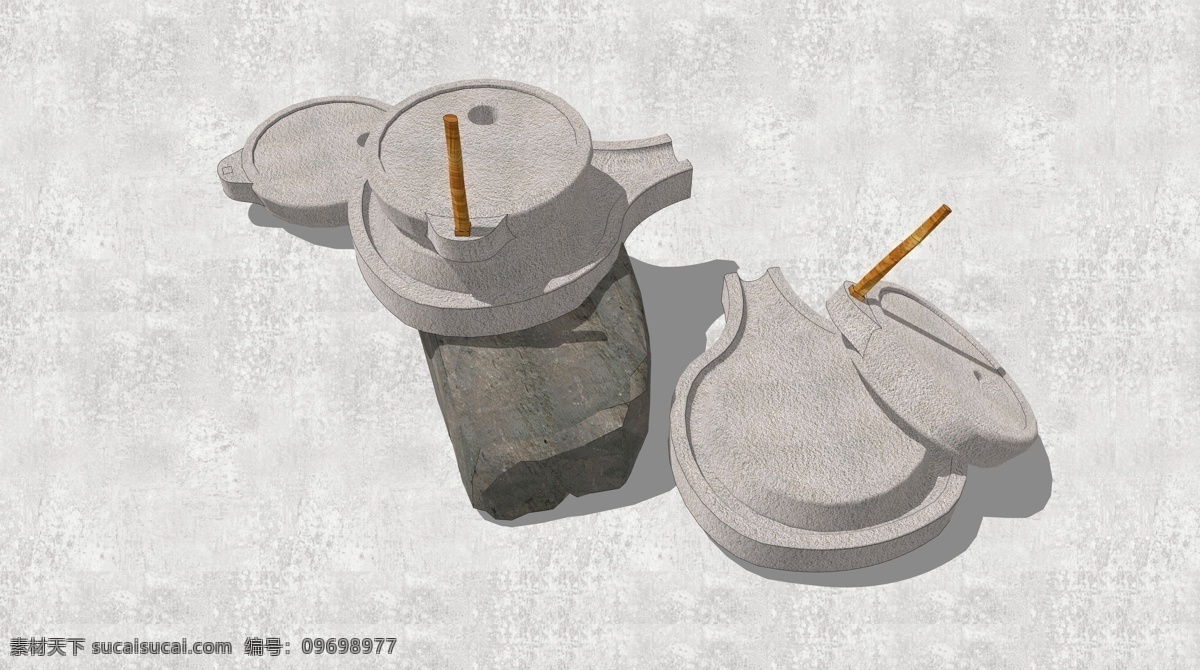 農(nóng)家樂小石磨 農(nóng)家樂 小石磨 石磨 磨盤 民俗小品 景觀小品 效果圖 草圖大師 ctxgt01 環(huán)境設(shè)計