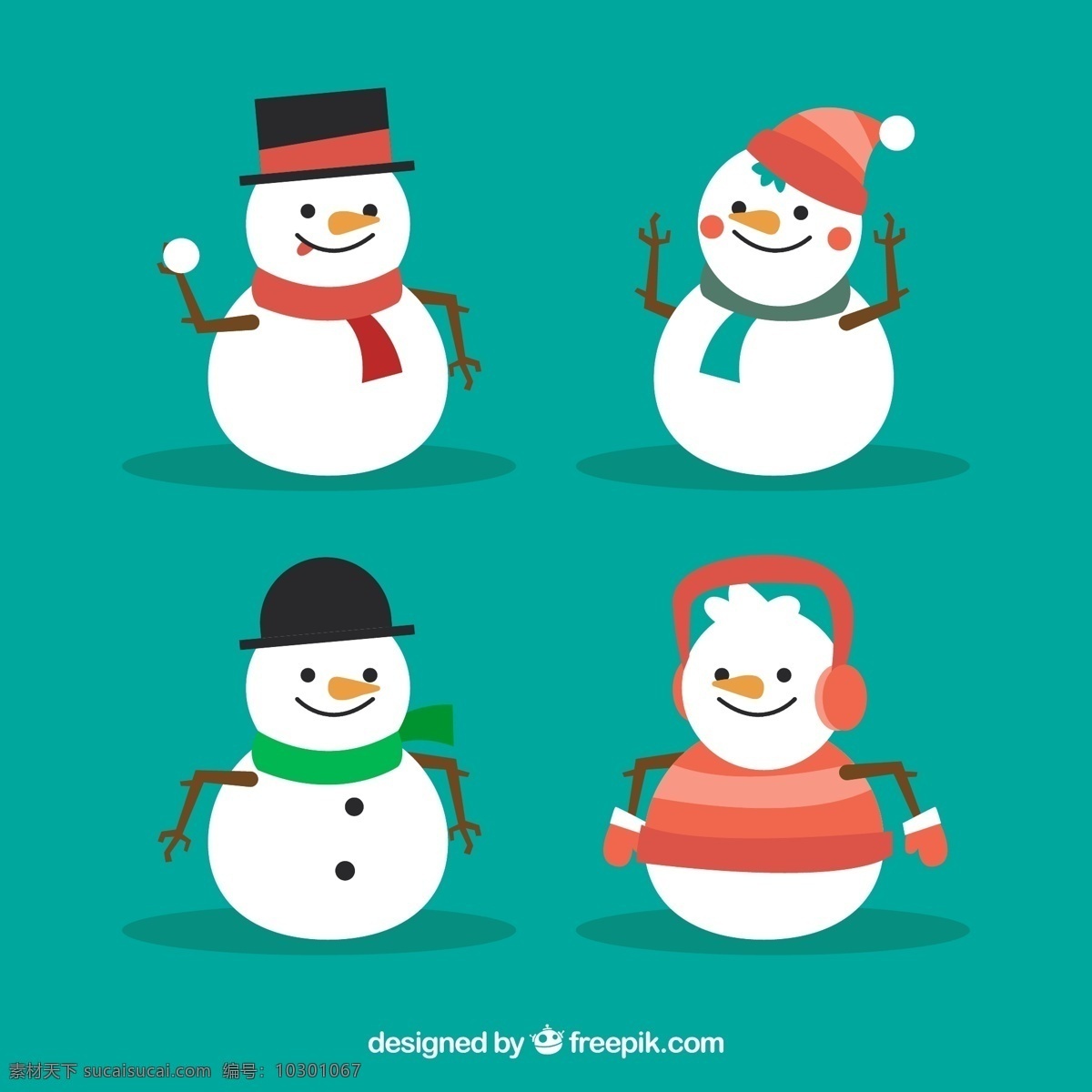 冬季 卡通 雪人 矢量图 格式 矢量 高清图片