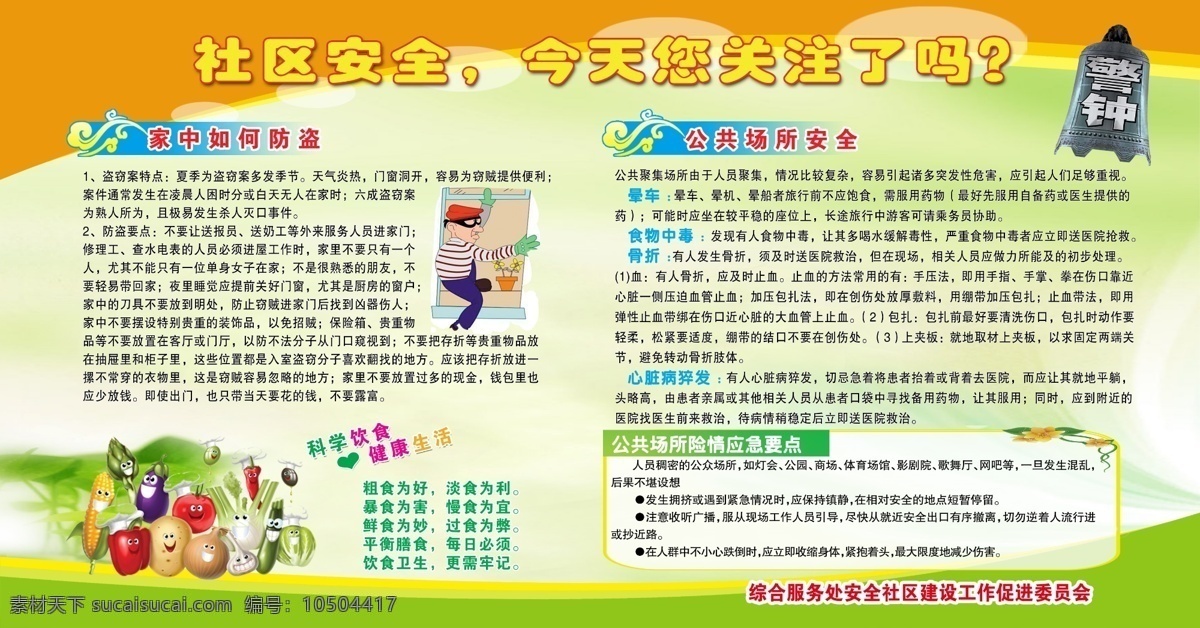 安全社區(qū) 防盜 食品安全 公共場(chǎng)所安全 展板 關(guān)于社區(qū) 展板模板