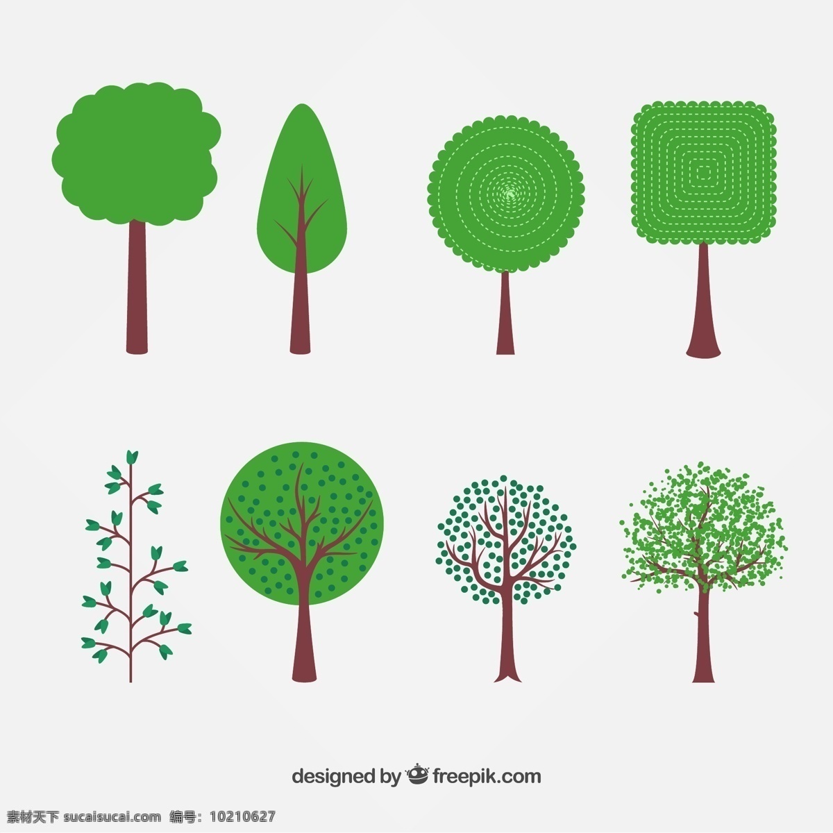绿色 树木 树枝 植物 矢量图 格式 矢量 高清图片