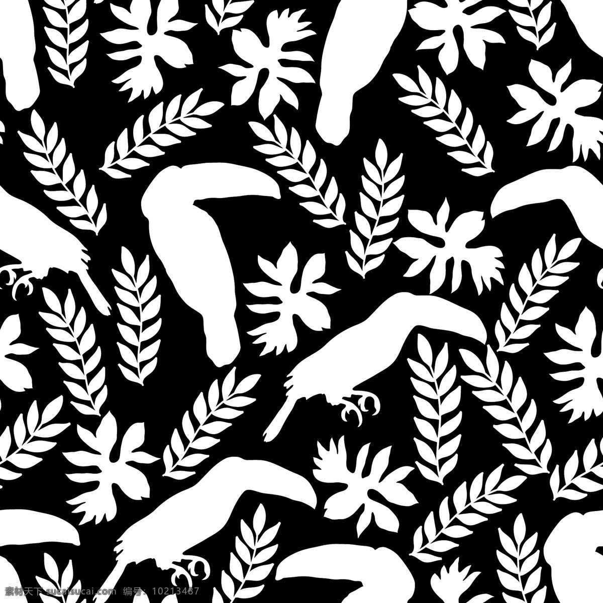 花草 动物 水彩 diy 纹理 图案 简约 黑色 条纹 卡通 花纹 小虾 矢量 设计素材 平面素材