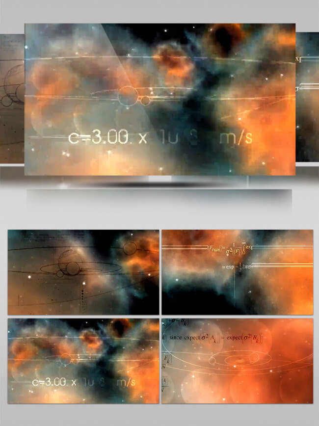 唯美 震撼 太阳系 科学 公式 校园 学习 毕业 季 毕业季