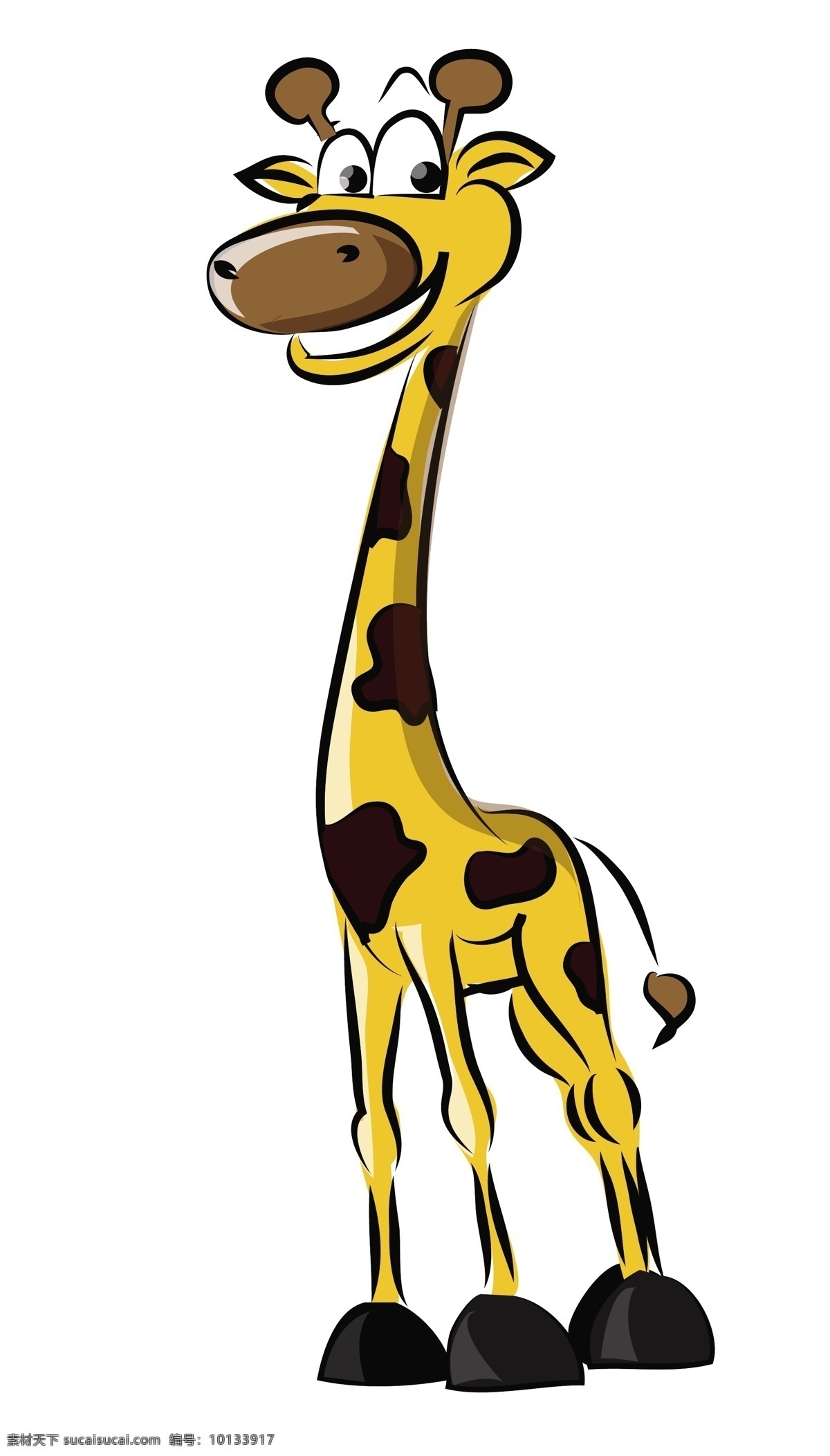 矢量 野生动物 长颈鹿 动物 插画 卡通动物漫画 卡通形象 矢量人物 矢量素材 矢量动物 卡通