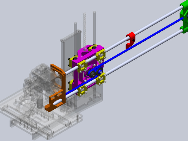 printrbot 簡單 300mm y軸沒有凹陷 3d打印模型 3d 打印 模型 延伸 gt2 凹陷 v2 y ysag stl 灰色