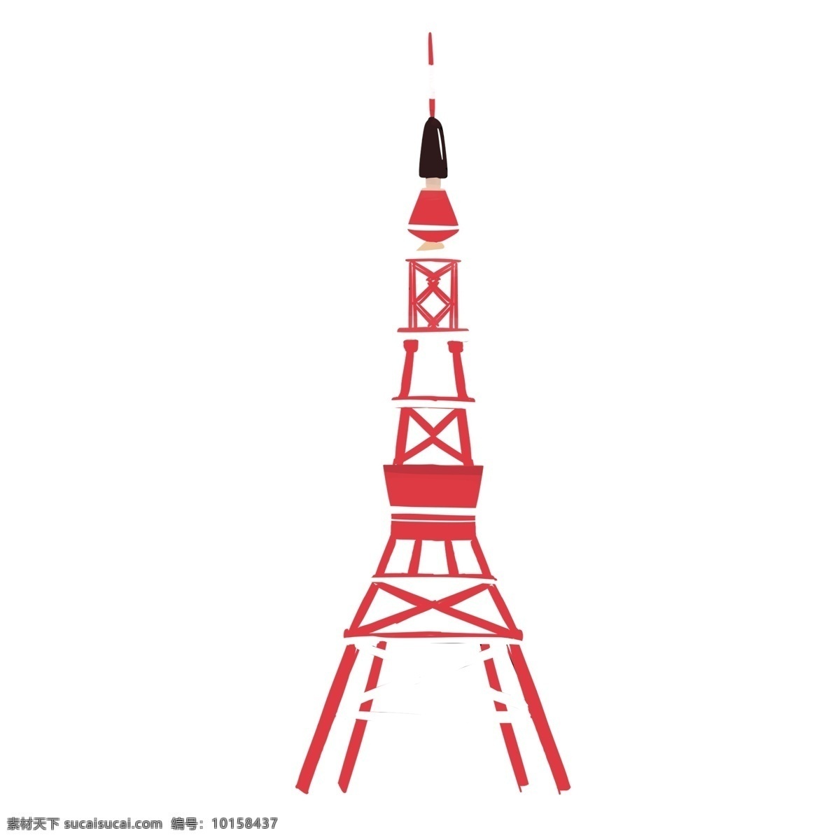 东京 塔 地标 旅游 建筑 日本 城市 亚洲 东京塔 现代建筑 红色东京塔 塔建筑插画