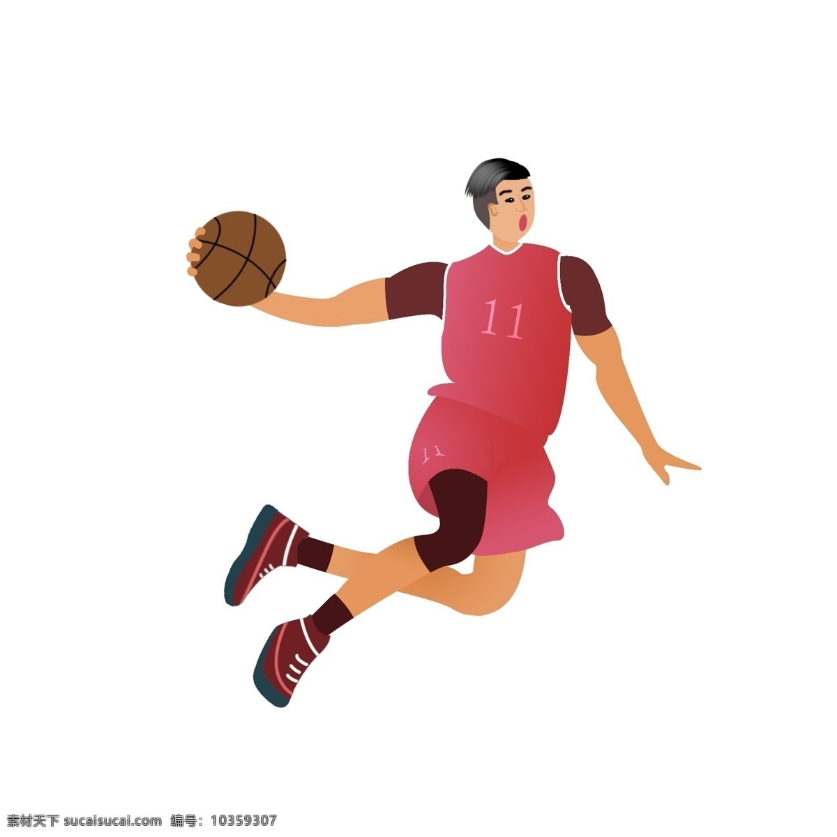 国际 篮球 日 卡通 扣篮 球员 篮球比赛 卡通人物 体育运动