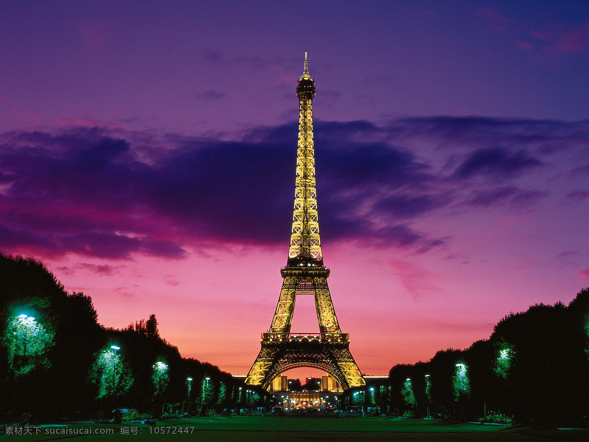 埃菲尔铁塔 山水风景 自然 自然景观 巴黎街景 仿真油画 装饰素材