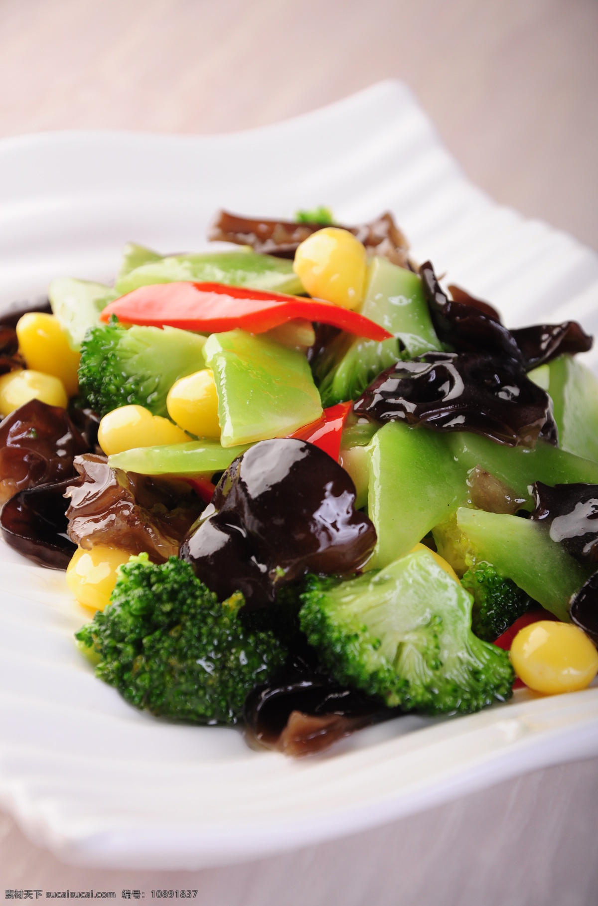 養(yǎng)生小炒 花菜炒木耳 花菜 木耳 炒菜 熱菜 美食 傳統(tǒng)美食 餐飲美食