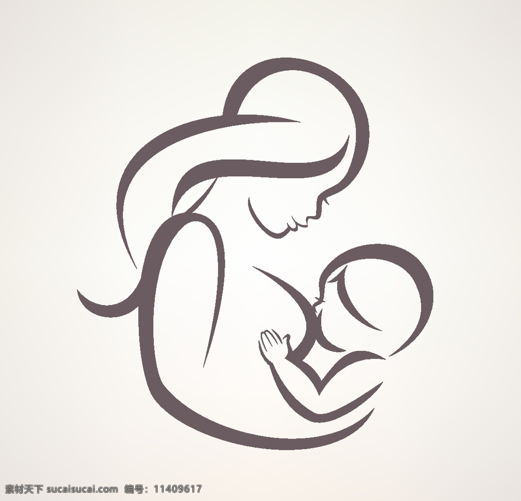 线性 家庭 人物图片 呵护 婴儿物 矢量 高清图片