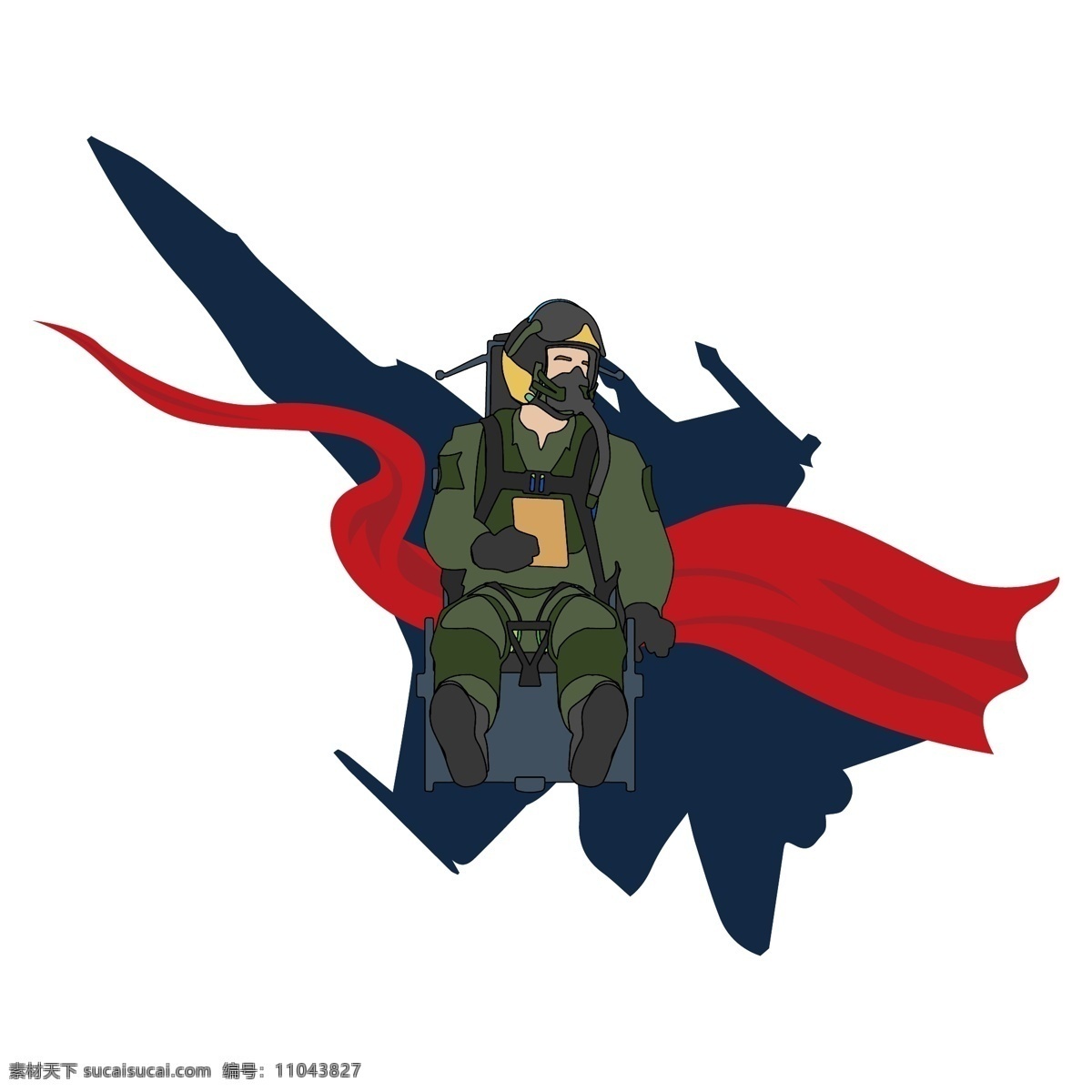 簡(jiǎn)約 扁平 建軍節(jié) 空軍 飛行員 元素 解放軍 戰(zhàn)士 士兵