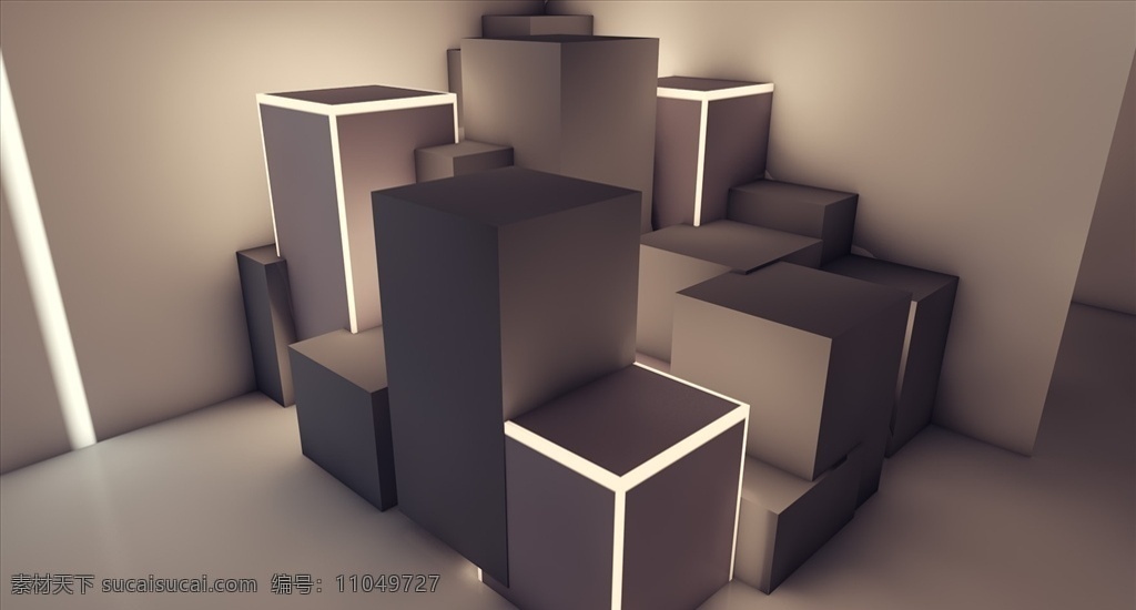 c4d 盒子 密室 房间 动画 工程 模型 渲染 c4d模型 3d设计 其他模型