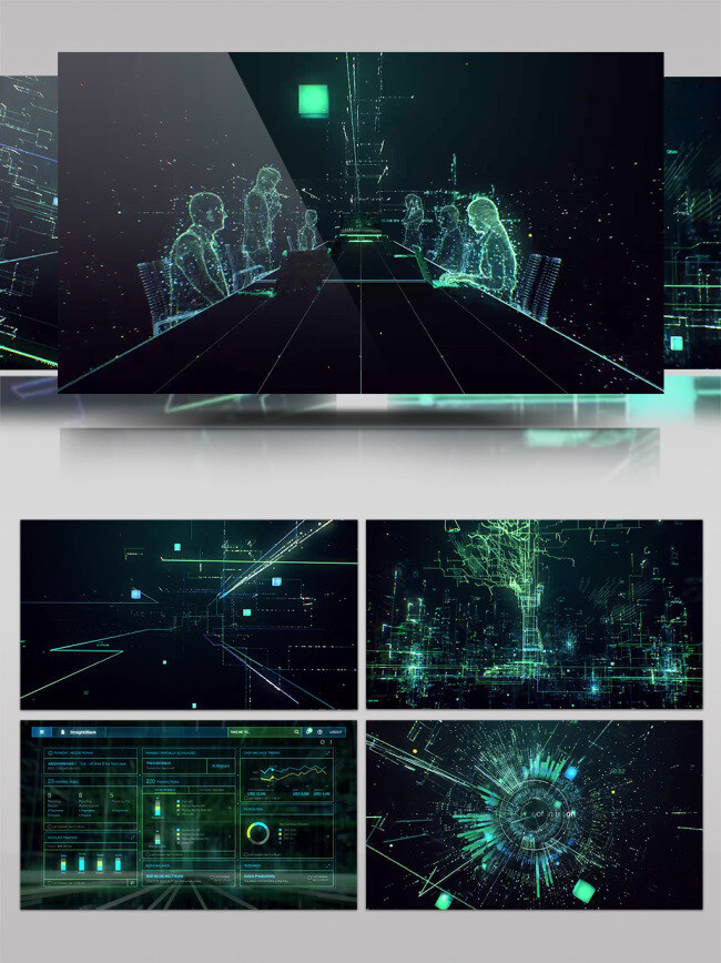粒子 虚幻 科幻 空间展示 动画 投影 智能 科技 全息 现代化