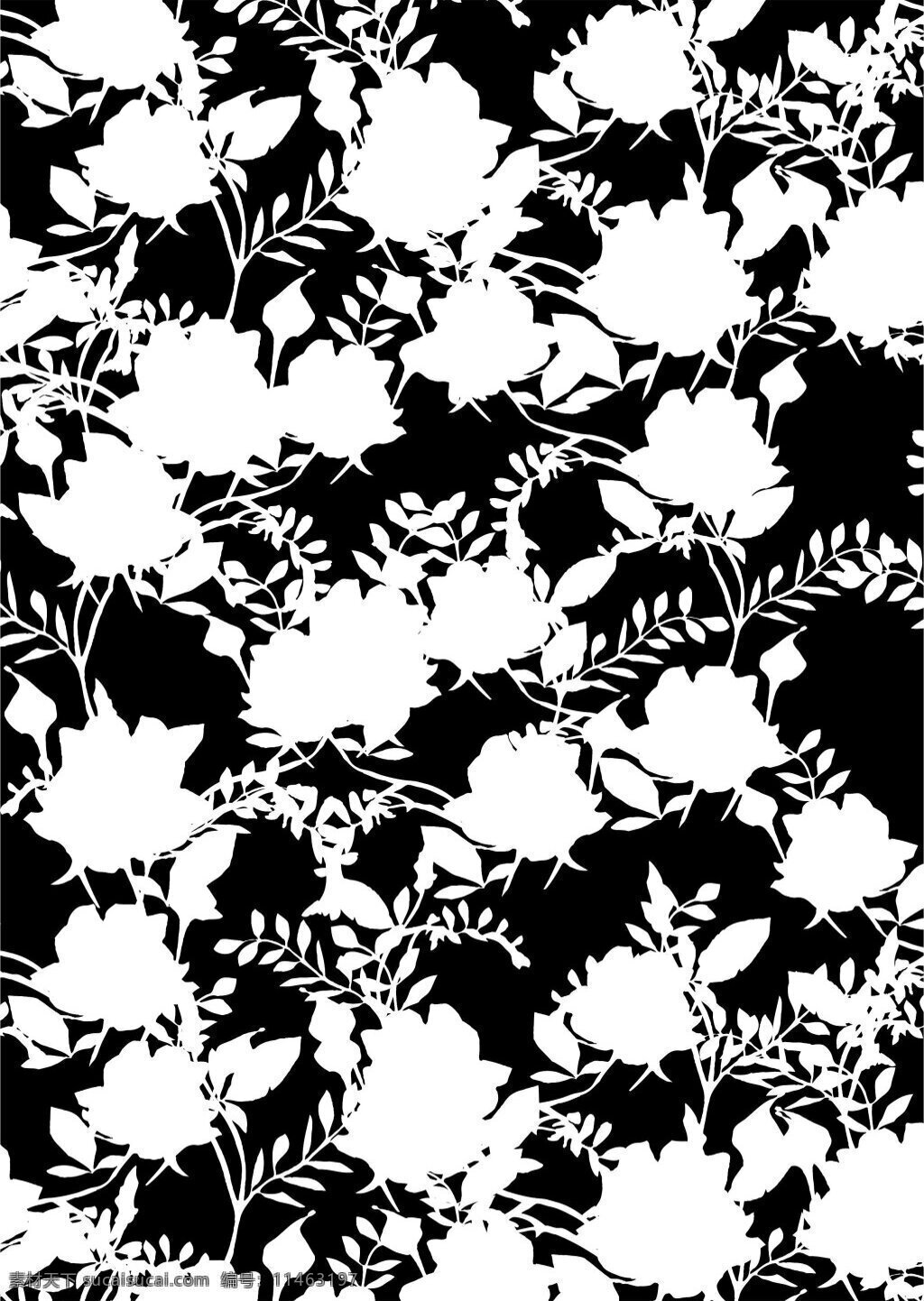 典雅 黑白 花朵 广告 背景 白色花朵 广告背景 黑色底纹 树叶 植物花卉