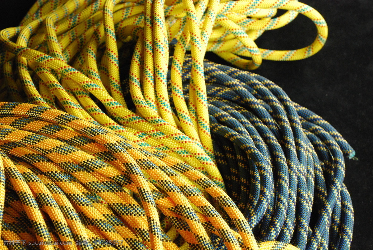 登山绳 黄色 橙色 蓝i色 黑色 高强力 织带 产品 生活素材 生活百科
