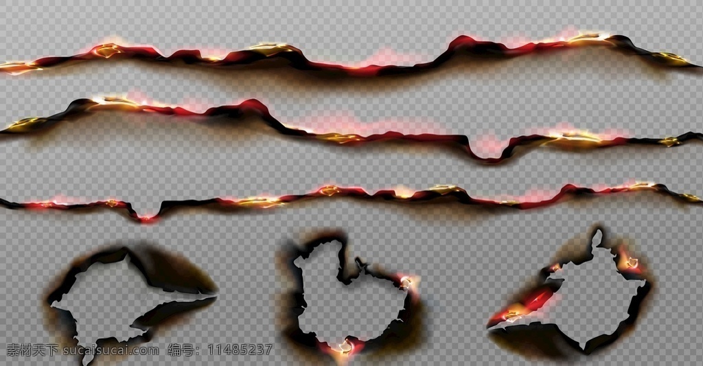 纸张 燃烧 烧焦 特效 素材图片 烧 火焰 元素