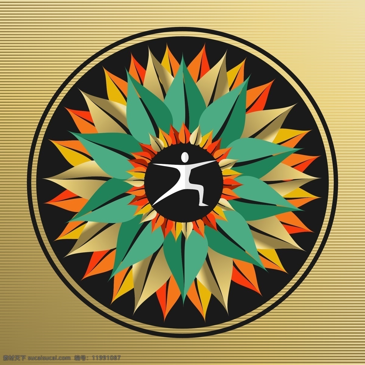 瑜伽广告 瑜伽海报 瑜伽logo 瑜伽标志 树叶 叶子 炫彩 人物 人形 剪影 瑜伽 坐姿 盘坐 盘膝