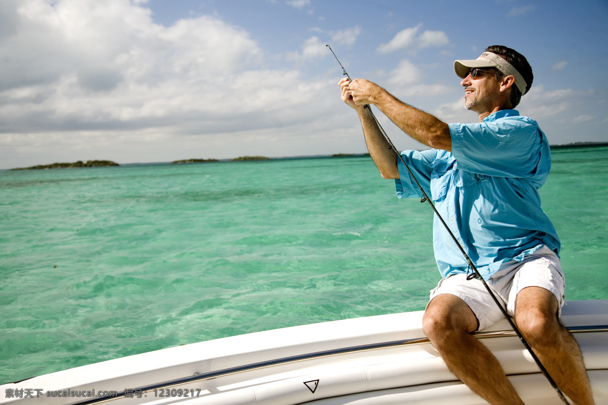 北大西洋 巴哈马群岛 海钓 男人 钓鱼 渡假 休闲 国外 旅游休闲 日常生活 人物图库