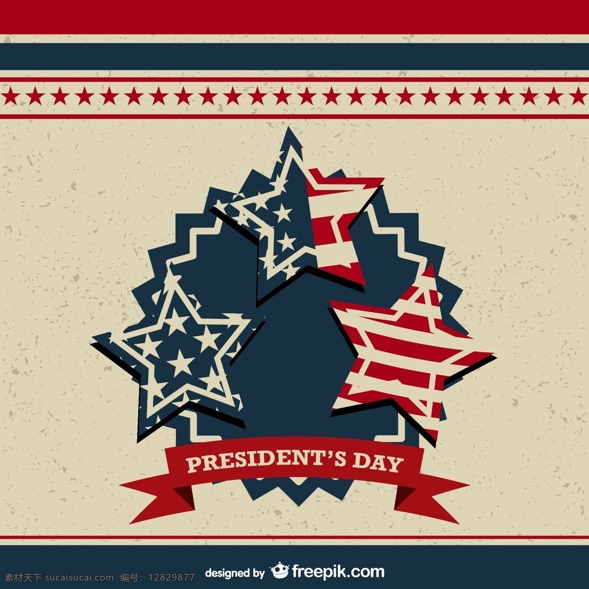 总统 时代 背景 下 美国 国旗 复古 明星 丝带 徽章 模板 壁纸 图形 布局 平面设计 事件 元素 标志 插图 设计元素 独立日 黄色