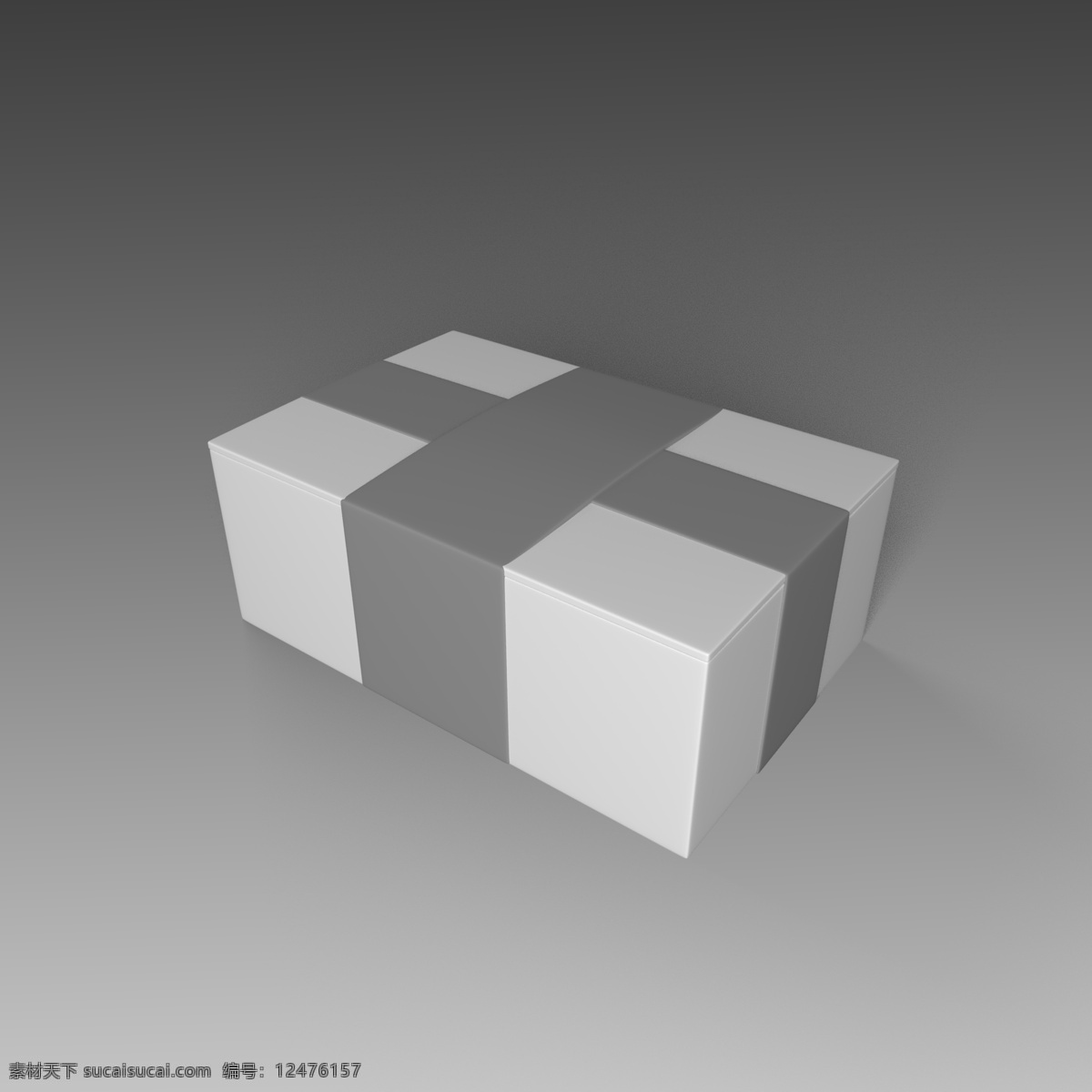 空白 包裝盒 禮物盒 灰色 紙質(zhì) 模型 方盒 3d設(shè)計