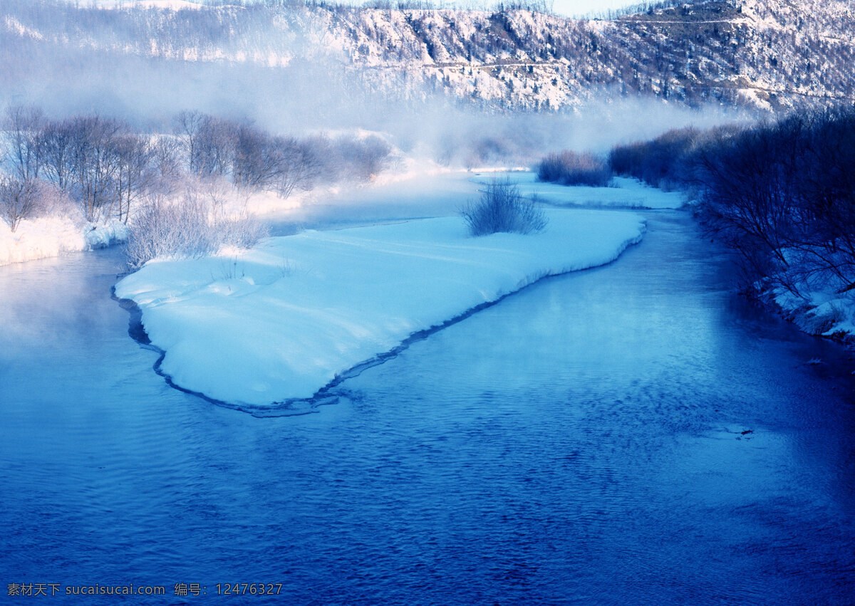 湖泊自然风景 湖泊高清图片 山脉图片 蓝色 唯美 大气 雪