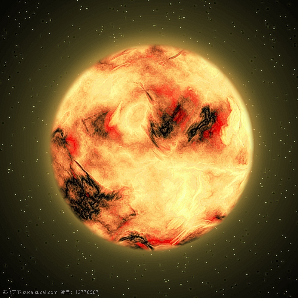 太陽渲染 宇宙手繪 立體化 酷炫 手繪太陽 3d設(shè)計 3d作品