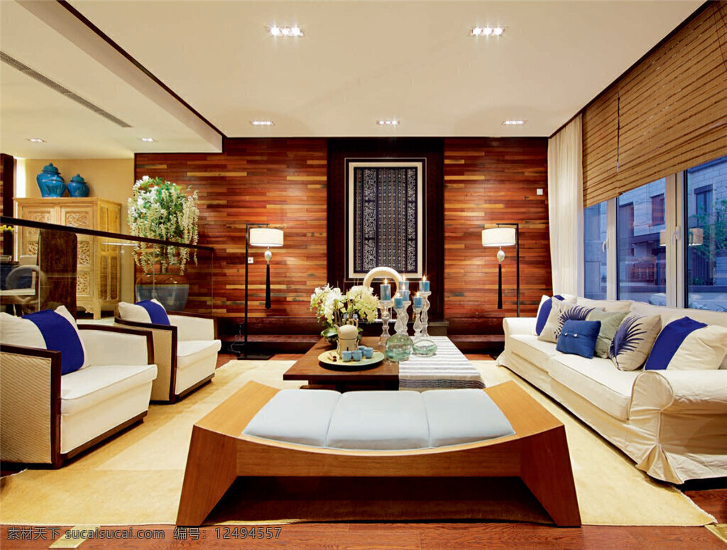 东南亚 异域风情 客厅 木制 背景 墙 室内装修 图 客厅装修 瓷砖地板 白色沙发 木制背景墙