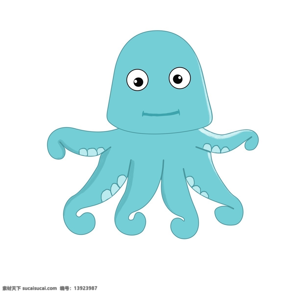 可爱的小章鱼 章鱼 夏季 可爱 八爪鱼 蓝色