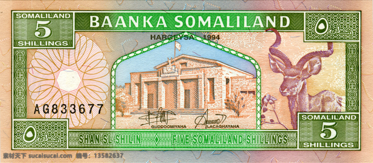 外国货币 非洲国家 索马里兰 货币 纸币 高清扫描图 世界 高清 扫描 金融货币 商务金融