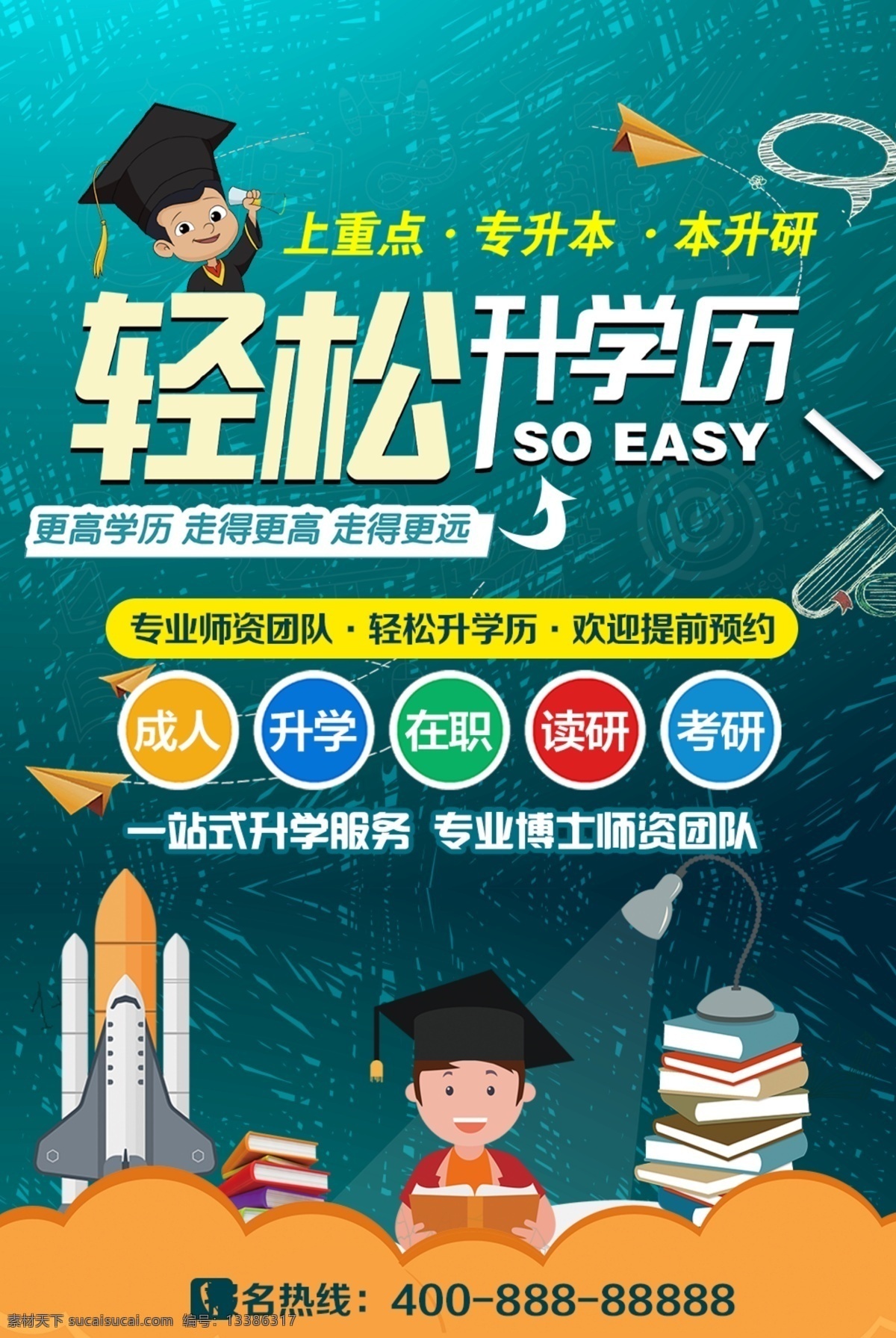 輕松升學(xué)歷 培訓(xùn)海報(bào) 培訓(xùn)促銷 升學(xué) 專升本 考研 碩士 畢業(yè)季 教育機(jī)構(gòu) 培訓(xùn)中心 考文憑 成 人高考 自考 教育學(xué)院 正規(guī)學(xué)歷 青春海報(bào) 畢業(yè)海報(bào) 致青春 中高考 小升初 初升高 輔導(dǎo)班