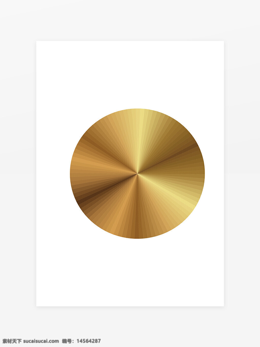金色圆盘元素 金色圆 立体 褶皱 黄金圆