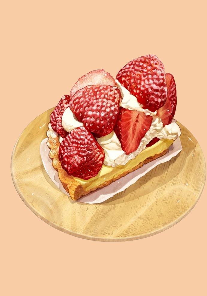 西式 甜点 草莓 蛋糕 下午 茶 手绘 插画 西式糕点 甜品 草莓蛋糕 下午茶 卡通 海报 banner 设计元素 卡通设计