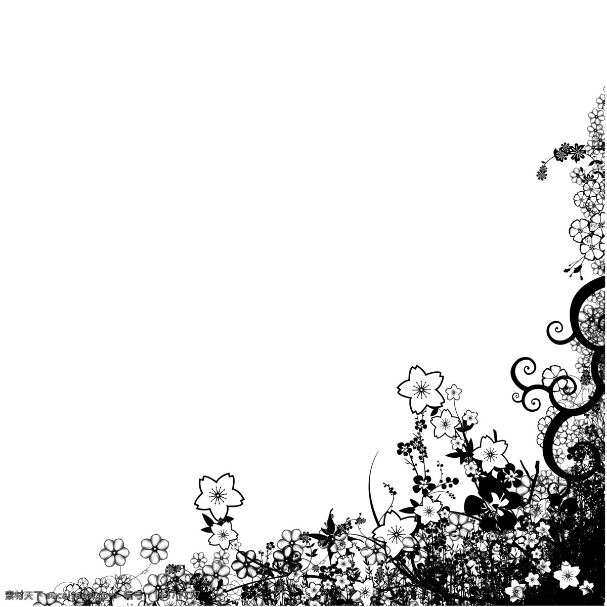 日本时尚花卉 花纹 花边 系列 分层 边框 分层素材 psd格式 设计素材 花纹边框 装饰边框 psd源文件 白色