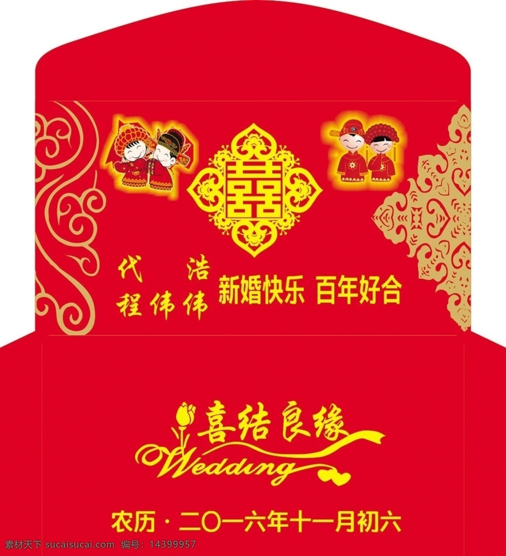 婚慶紅包請(qǐng)柬 請(qǐng)柬 紅色 喜慶紅包 結(jié)婚背景 結(jié)婚卡通 卡通新郎新娘 喜結(jié)良緣 古典花紋 雙喜 其它矢量圖 文化藝術(shù) 節(jié)日慶祝