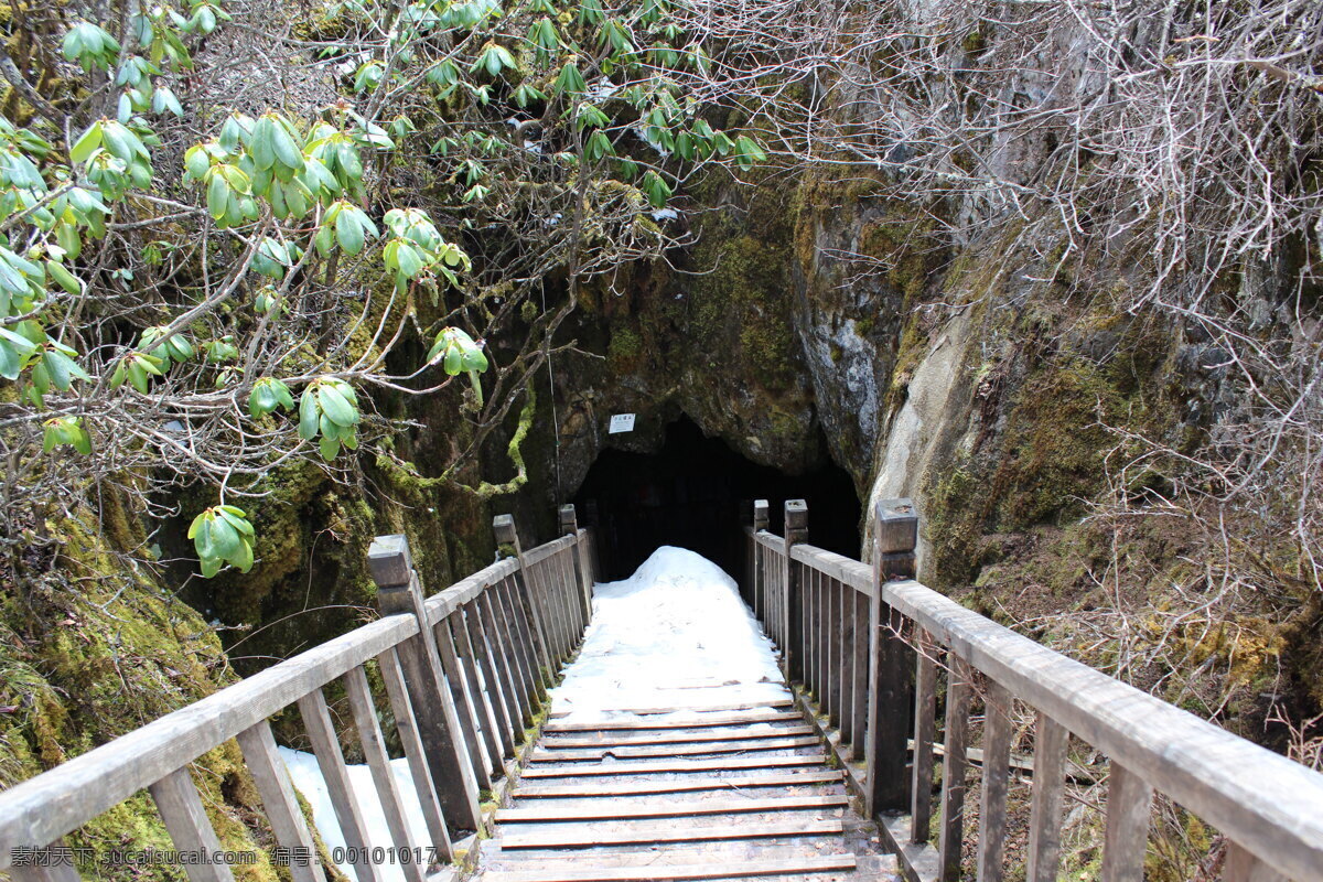 黄龙洞 高清 旅游 四川 黄龙 自然风光 山水风景 绿树 洞穴 园林建筑 建筑园林