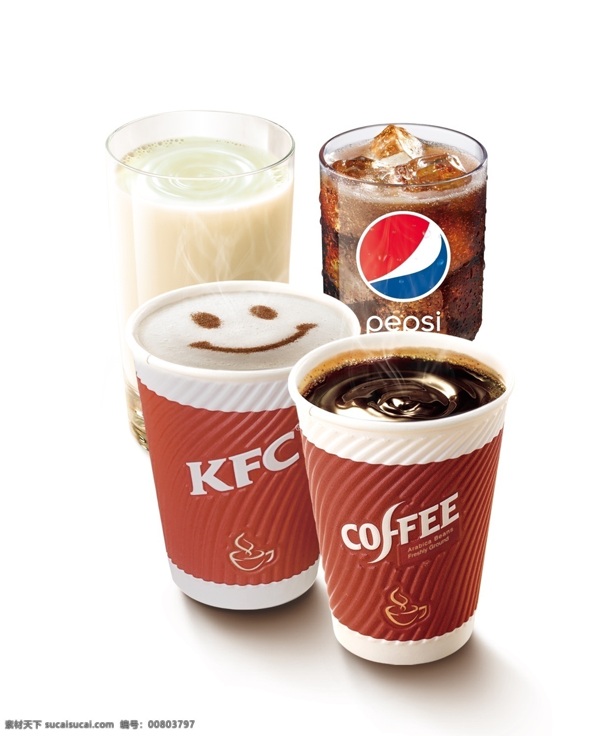 咖啡饮料 咖啡 摩卡 豆浆 可乐 百事可乐 萌泡泡 卡布基若 美式咖啡 口福不浅 分层