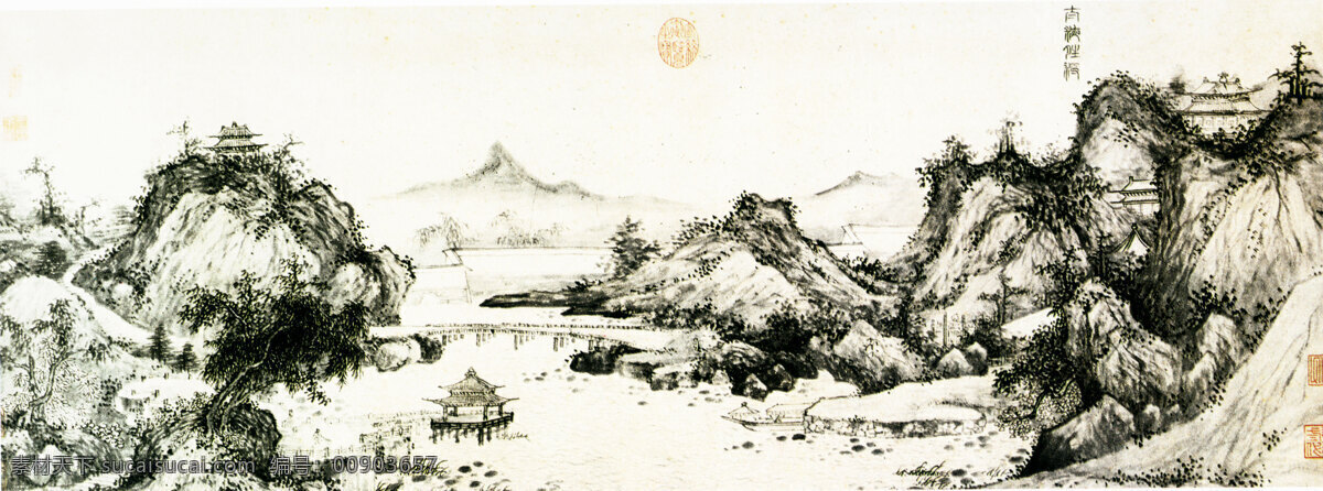 群山 簇 立 风景 古典 古画 国画 绘画 山水 山水画 中国画 群山簇立 中华传世国画 中国画艺术 文化艺术