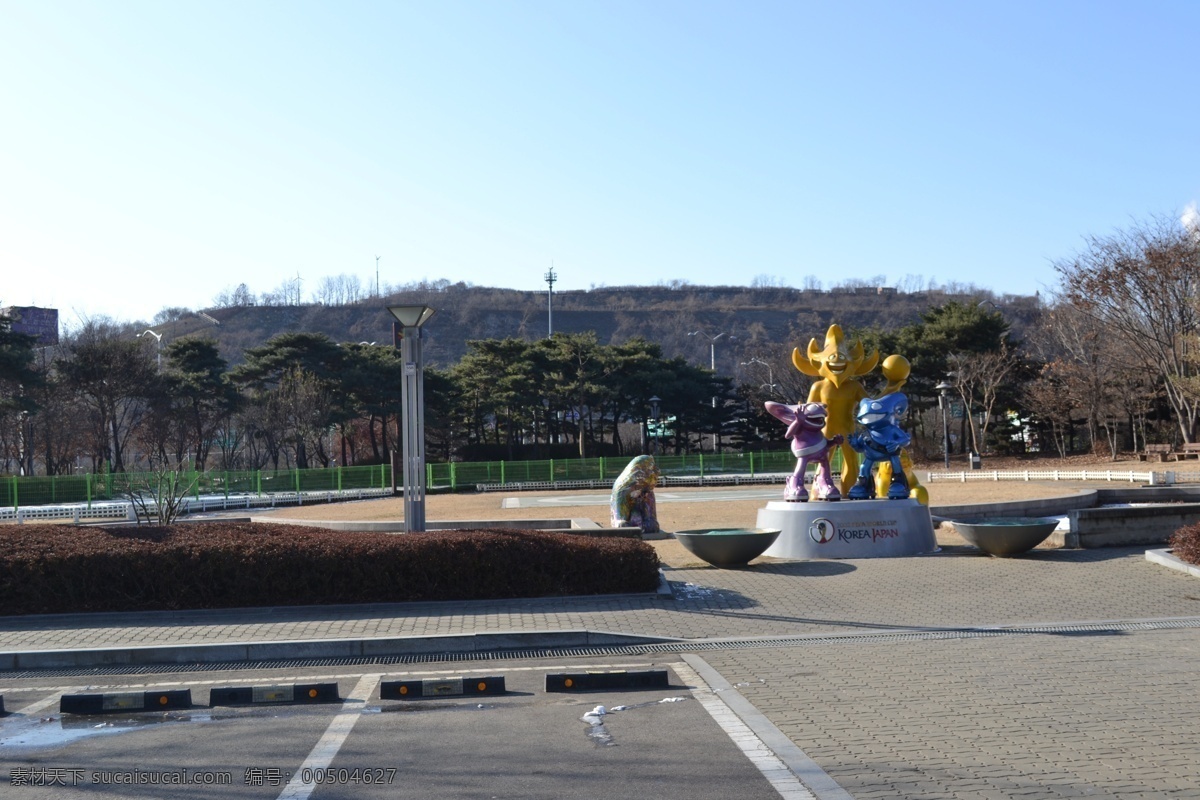 广场 国外 韩国 吉祥物 建筑园林 旅游 世界杯 世界杯赛 足球 主赛场 园林建筑 矢量图 日常生活