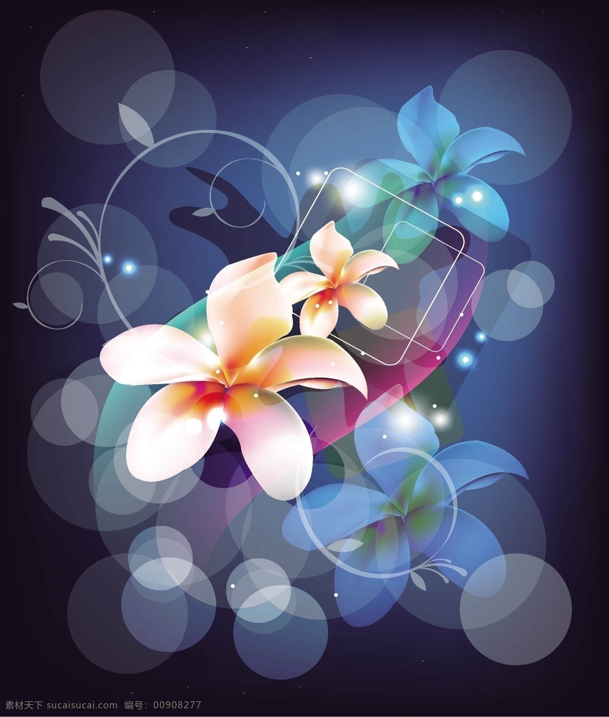 颜色 绚丽 百合花 矢量 背景 web 插画 创意 粉红色的 花 界 蓝色的 免费 病 媒 生物 时尚 独特的 图形 质量 新鲜的 设计莉莉 春天精致的 psd源文件