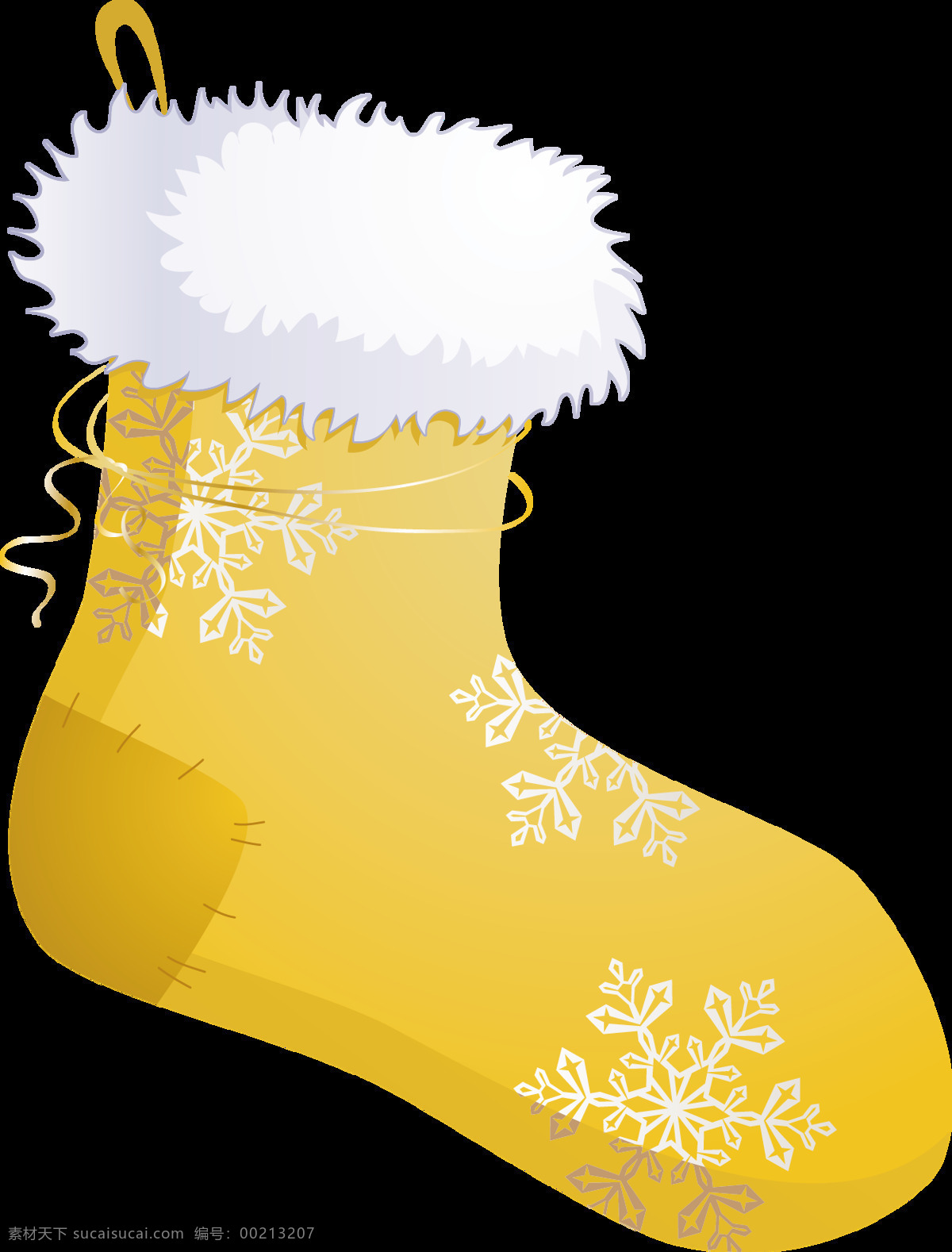 黄色 圣诞 袜 元素 png元素 儿童 礼物 免抠元素 透明素材 袜子 烟囱