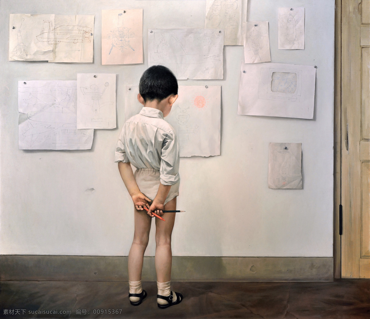 油画 王晓明作品 未来世界 超写实油画 人物油画 人物肖像 儿童 写实油画 新中国绘画 文化艺术 绘画书法