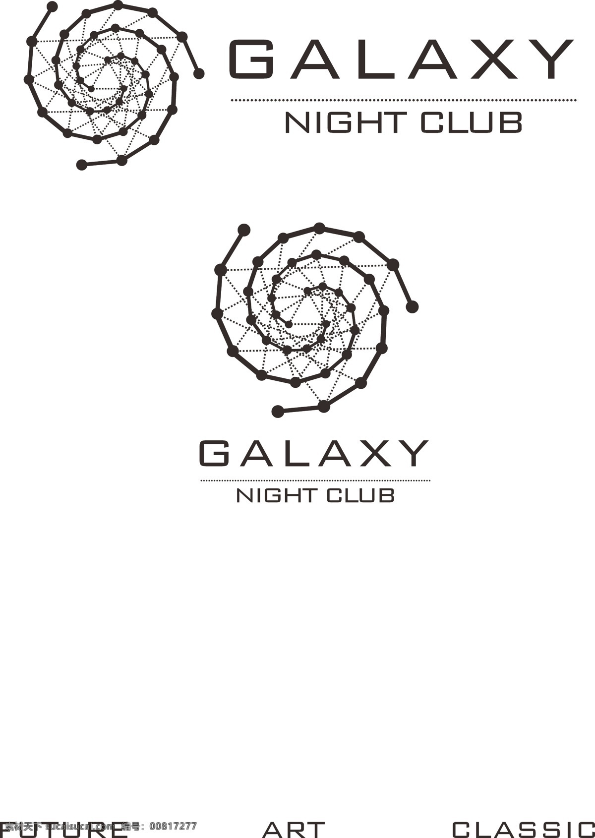 酒吧logo galaxy night club 矢量图 ai格式 cdr格式 ktv cdr标 logo设计