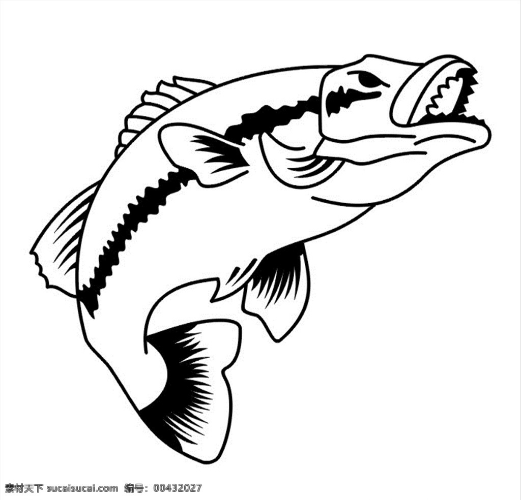大马哈鱼 矢量图 鱼 线描鱼 鱼素材 鱼图案 黑白鱼 金鱼 鱼雕刻图 鱼矢量图 手绘鱼 生物世界 鱼类