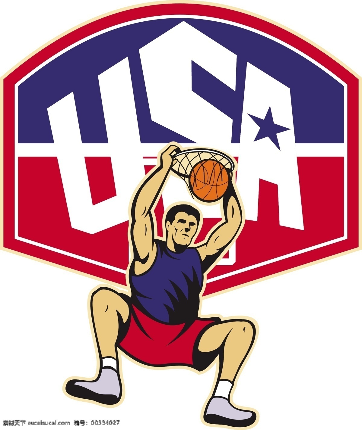 美国 篮球 运动员 扣篮 白色